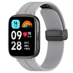 Cinturino per orologio in silicone nero con fibbia pieghevole e scanalatura piatta xDfind, For Xiaomi Band 10 Pro / 9 Pro / Redmi Watch 6, For Redmi Watch 3 Active / Watch 3 Lite
