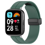 Cinturino per orologio in silicone nero con fibbia pieghevole e scanalatura piatta xDfind, For Xiaomi Band 10 Pro / 9 Pro / Redmi Watch 6, For Redmi Watch 3 Active / Watch 3 Lite