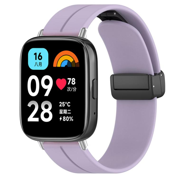 Cinturino per orologio in silicone nero con fibbia pieghevole e scanalatura piatta xDfind, For Xiaomi Band 10 Pro / 9 Pro / Redmi Watch 6, For Redmi Watch 3 Active / Watch 3 Lite