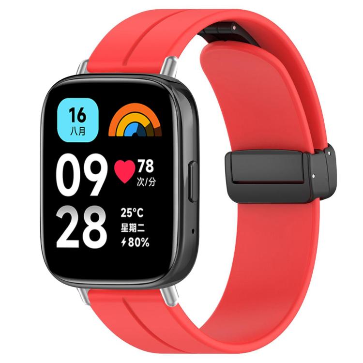 Cinturino per orologio in silicone nero con fibbia pieghevole e scanalatura piatta xDfind, For Xiaomi Band 10 Pro / 9 Pro / Redmi Watch 6, For Redmi Watch 3 Active / Watch 3 Lite