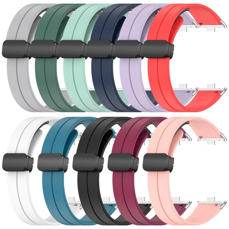 Cinturino per orologio in silicone nero con fibbia pieghevole e scanalatura piatta xDfind, For Xiaomi Band 10 Pro / 9 Pro / Redmi Watch 6, For Redmi Watch 3 Active / Watch 3 Lite