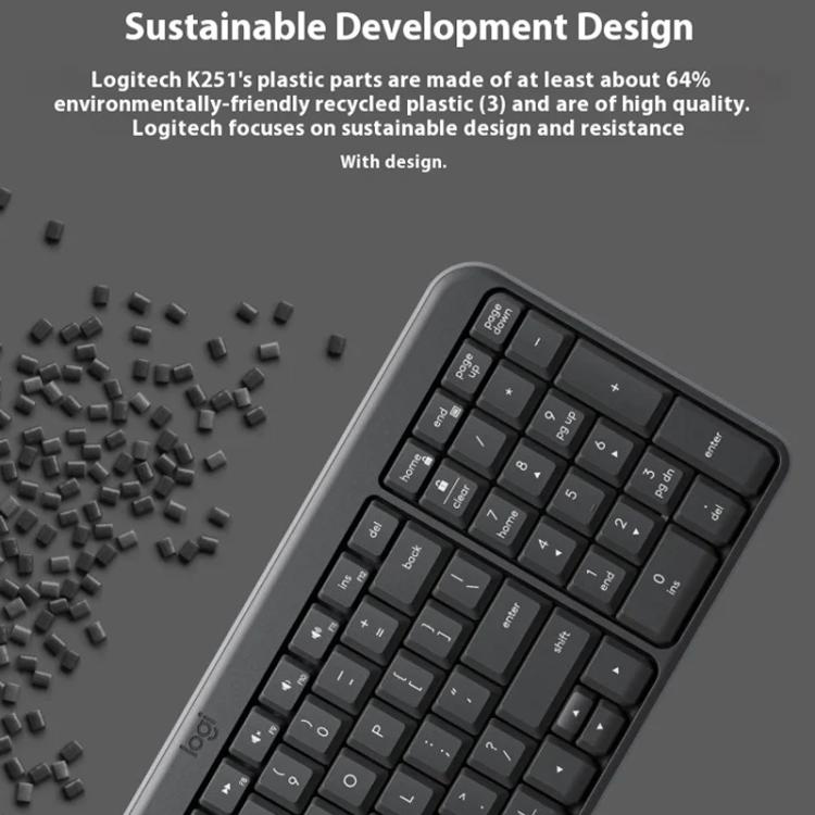 Logitech K251 Wireless Bluetooth Keyboard for Business Laptop Office use, K251