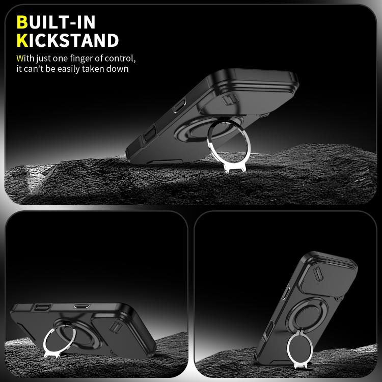 Custodia per telefono con anello scorrevole per fotocamera, For iPhone 17 Pro Max, For iPhone 17 Pro, For iPhone 17