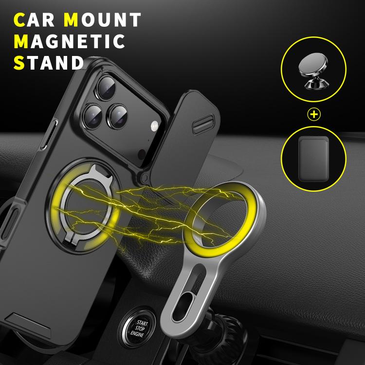 Custodia per telefono con anello scorrevole per fotocamera, For iPhone 17 Pro Max, For iPhone 17 Pro, For iPhone 17