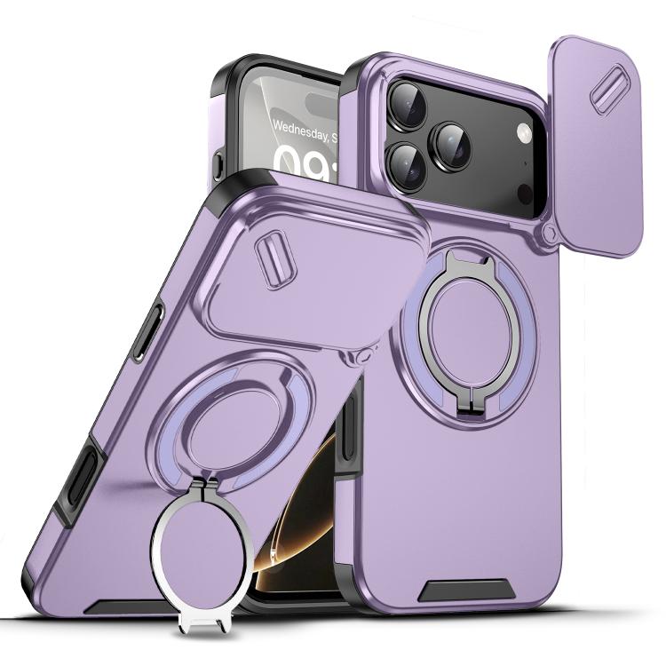 Custodia per telefono con anello scorrevole per fotocamera, For iPhone 17 Pro Max, For iPhone 17 Pro, For iPhone 17