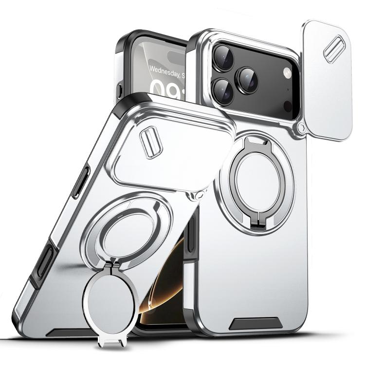Custodia per telefono con anello scorrevole per fotocamera, For iPhone 17 Pro Max, For iPhone 17 Pro, For iPhone 17