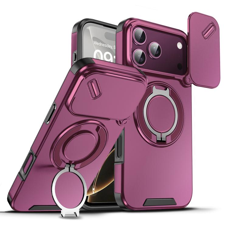 Custodia per telefono con anello scorrevole per fotocamera, For iPhone 17 Pro Max, For iPhone 17 Pro, For iPhone 17