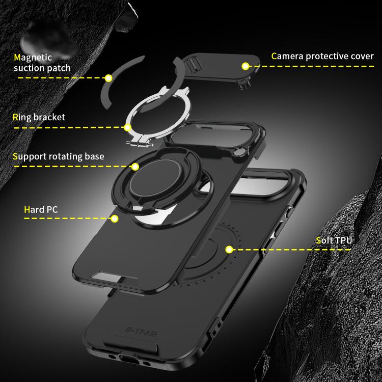 Custodia per telefono con anello scorrevole per fotocamera, For iPhone Air