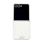 Custodia per telefono pieghevole con bordo argentato e motivo coccodrillo., For Galaxy Z Flip8 5G, For Samsung Galaxy Z Flip7 FE / Flip6, For Samsung Galaxy Z Flip7 5G, For Samsung Galaxy Z Flip5 5G, For Samsung Galaxy Z Flip4 5G