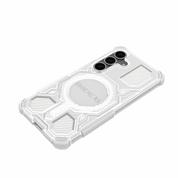 BIBERCAS Custodia per telefono antiurto con airbag, serie di colori trasparenti, MagSafe Air Bag., For Samsung Galaxy S25 5G, For Samsung Galaxy S25 Ultra 5G