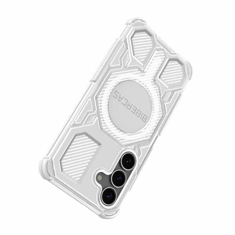 BIBERCAS Custodia per telefono antiurto con airbag, serie di colori trasparenti, MagSafe Air Bag., For Samsung Galaxy S25 5G, For Samsung Galaxy S25 Ultra 5G
