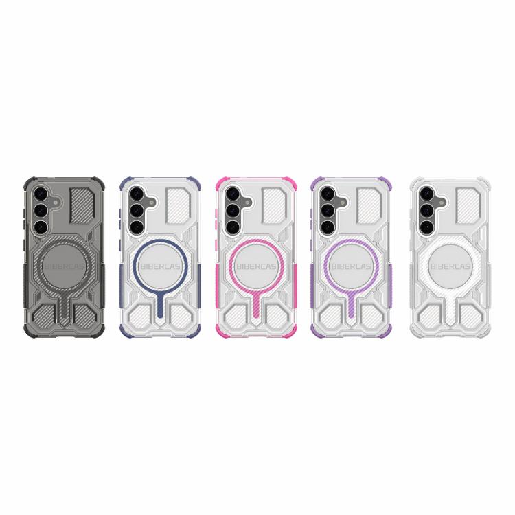 BIBERCAS Custodia per telefono antiurto con airbag, serie di colori trasparenti, MagSafe Air Bag., For Samsung Galaxy S25 5G, For Samsung Galaxy S25 Ultra 5G