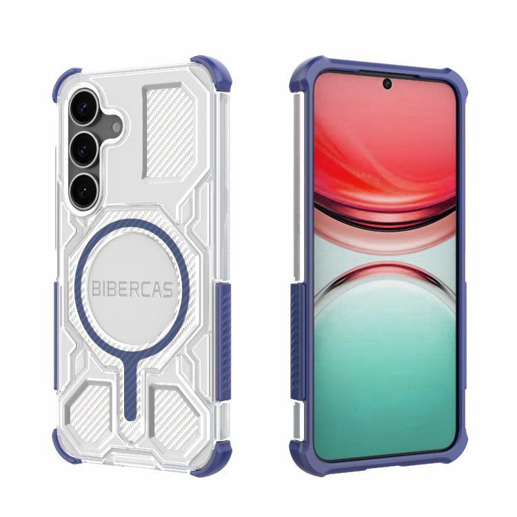 BIBERCAS Custodia per telefono antiurto con airbag, serie di colori trasparenti, MagSafe Air Bag., For Samsung Galaxy S25 5G, For Samsung Galaxy S25 Ultra 5G