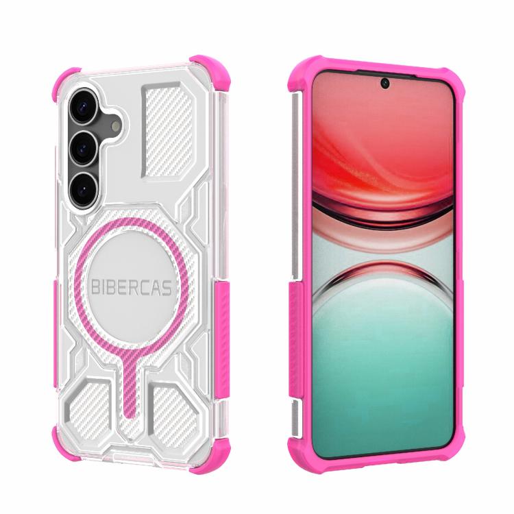 BIBERCAS Custodia per telefono antiurto con airbag, serie di colori trasparenti, MagSafe Air Bag., For Samsung Galaxy S25 5G, For Samsung Galaxy S25 Ultra 5G