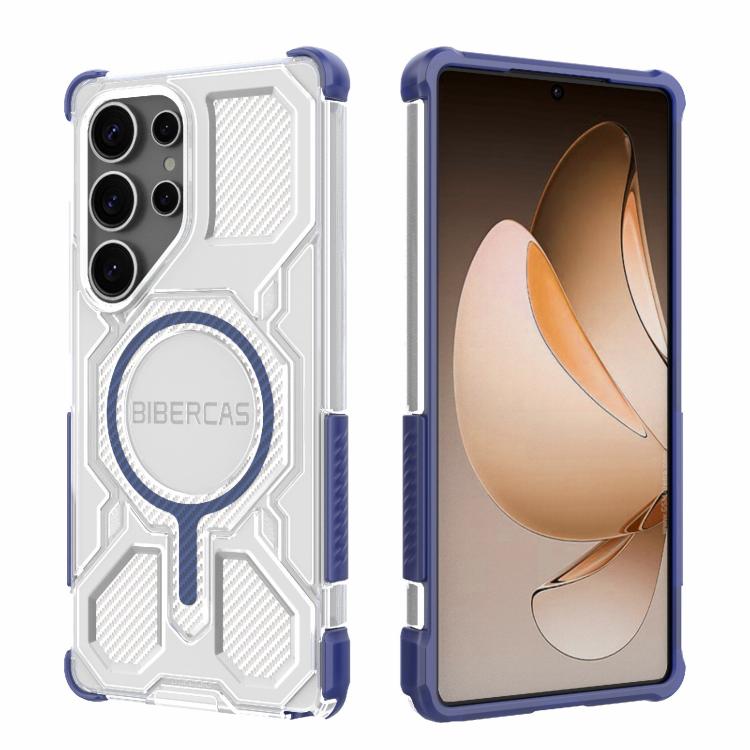 BIBERCAS Custodia per telefono antiurto con airbag, serie di colori trasparenti, MagSafe Air Bag., For Samsung Galaxy S25 5G, For Samsung Galaxy S25 Ultra 5G