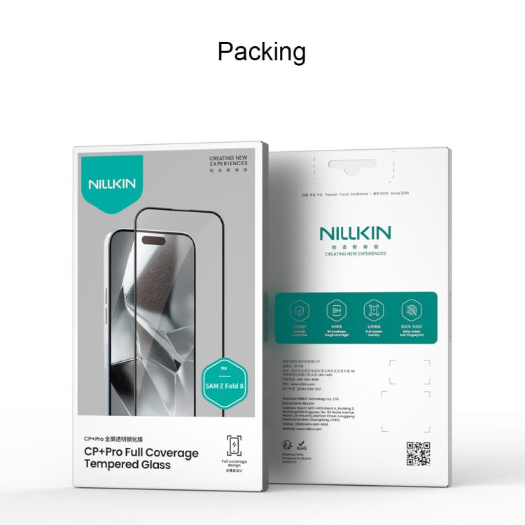 Pellicola in vetro temperato antideflagrante NILLKIN CP+Pro 9H, For Galaxy Z Fold8 5G, For Samsung Galaxy Z Fold7 5G, For Samsung Galaxy Z Flip7 5G