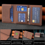 BFK25 BINFEN Portafoglio in pelle con custodia magnetica Magsafe a fiori colorati