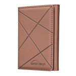 Portafoglio in pelle con chiusura magnetica Magsafe e motivo a rombi in rilievo BFK24