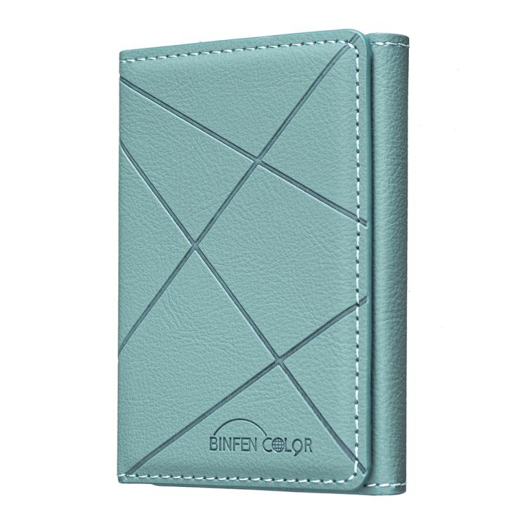 Portafoglio in pelle con chiusura magnetica Magsafe e motivo a rombi in rilievo BFK24
