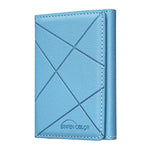 Portafoglio in pelle con chiusura magnetica Magsafe e motivo a rombi in rilievo BFK24