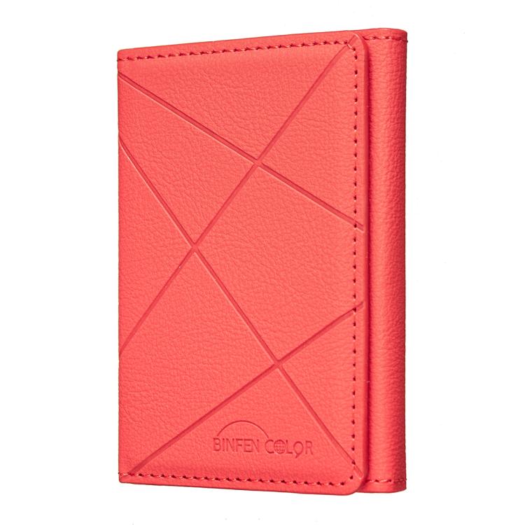 Portafoglio in pelle con chiusura magnetica Magsafe e motivo a rombi in rilievo BFK24