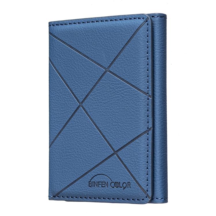 Portafoglio in pelle con chiusura magnetica Magsafe e motivo a rombi in rilievo BFK24
