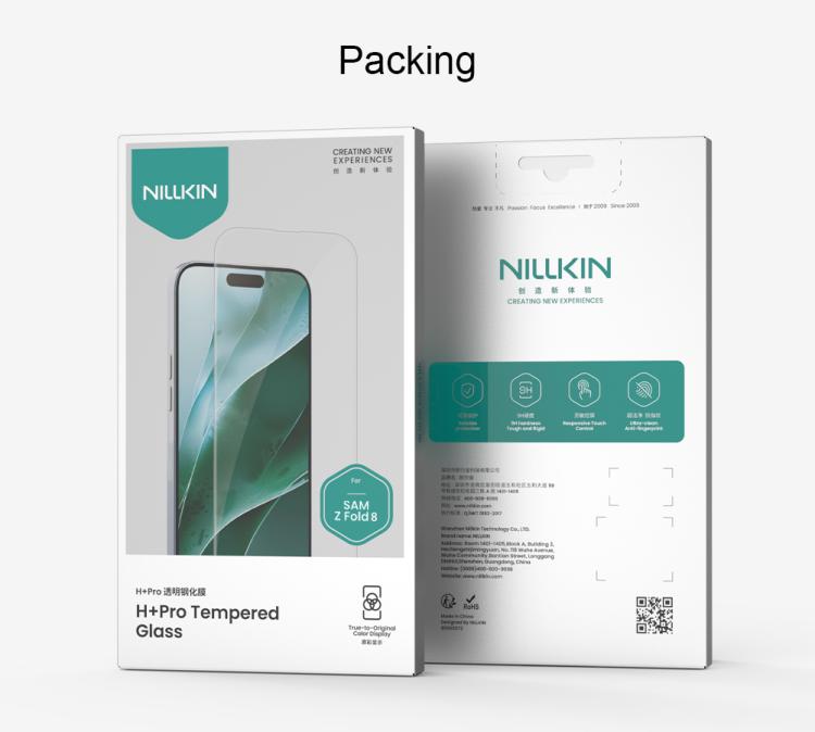 Pellicola in vetro temperato antideflagrante NILLKIN H+Pro da 0,2 mm, durezza 9H, For Galaxy Z Fold8 5G, For Samsung Galaxy Z Fold7 5G