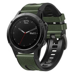 Cinturino per orologio xDfind in silicone effetto pelle con sgancio rapido, For Garmin 26mm, For Garmin 22mm