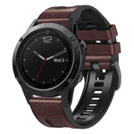 Cinturino per orologio xDfind in silicone effetto pelle con sgancio rapido, For Garmin 26mm, For Garmin 22mm