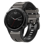 Cinturino per orologio xDfind in silicone effetto pelle con sgancio rapido, For Garmin 26mm, For Garmin 22mm