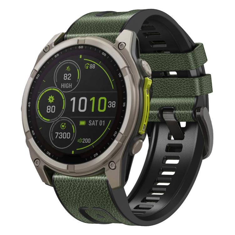 Cinturino per orologio xDfind in silicone effetto pelle con sgancio rapido, For Garmin 26mm, For Garmin 22mm