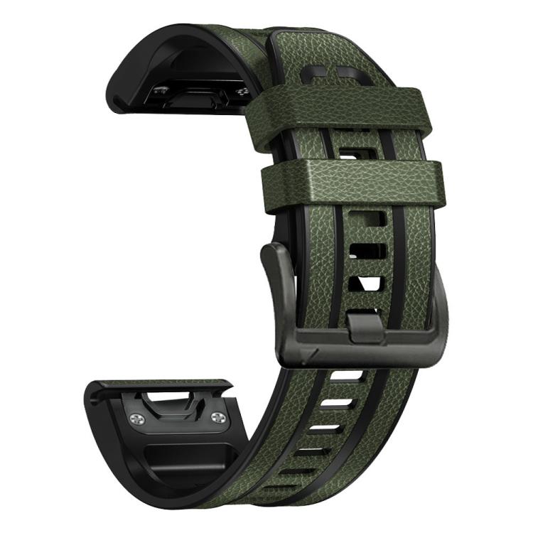 Cinturino per orologio xDfind in silicone effetto pelle con sgancio rapido, For Garmin 26mm, For Garmin 22mm