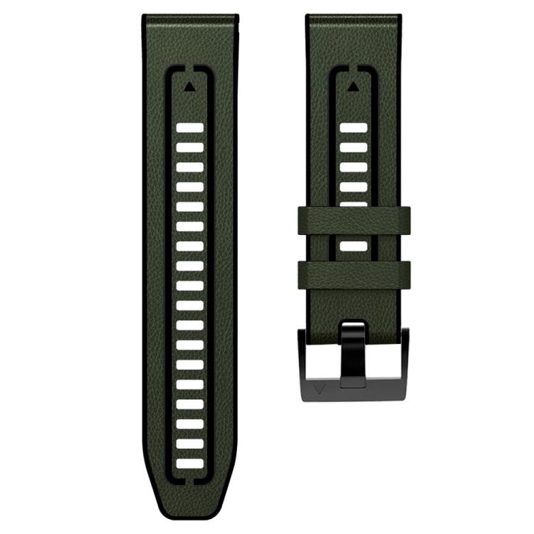 Cinturino per orologio xDfind in silicone effetto pelle con sgancio rapido, For Garmin 26mm, For Garmin 22mm
