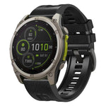 Cinturino per orologio xDfind in silicone effetto pelle con sgancio rapido, For Garmin 26mm, For Garmin 22mm