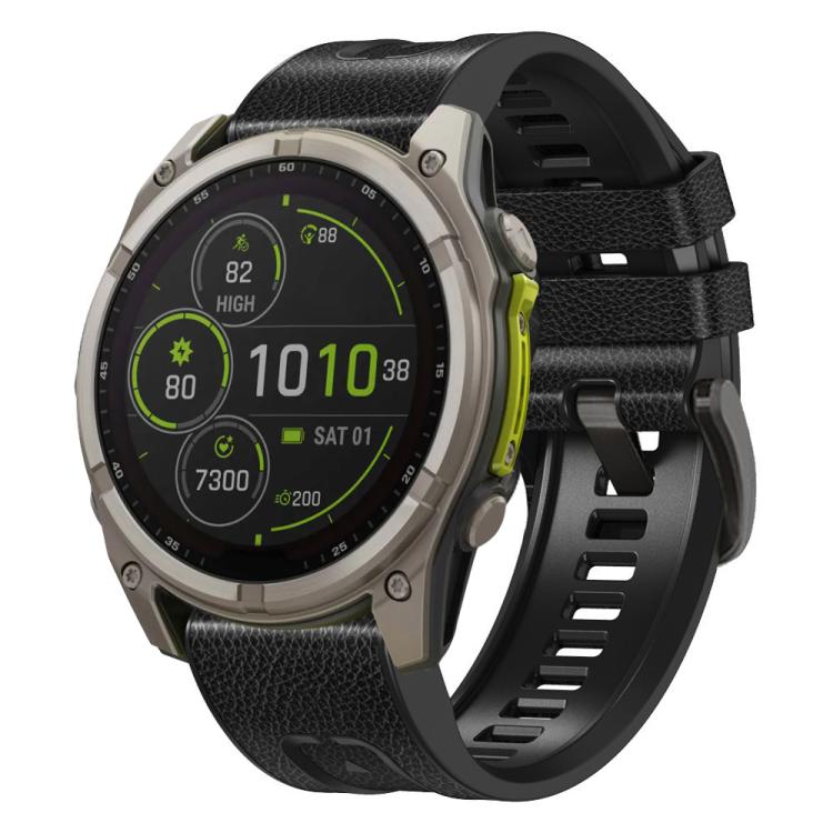 Cinturino per orologio xDfind in silicone effetto pelle con sgancio rapido, For Garmin 26mm, For Garmin 22mm