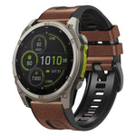 Cinturino per orologio xDfind in silicone effetto pelle con sgancio rapido, For Garmin 26mm, For Garmin 22mm