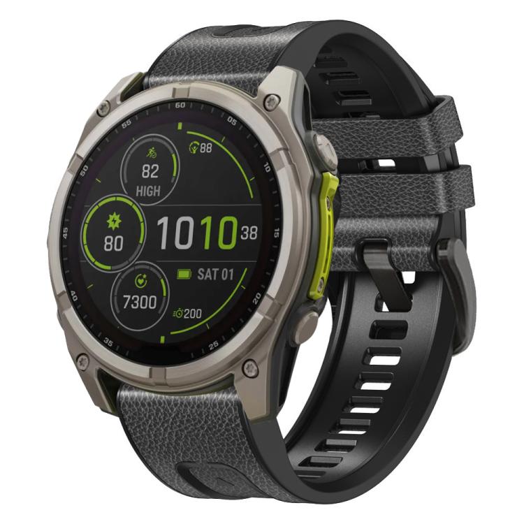Cinturino per orologio xDfind in silicone effetto pelle con sgancio rapido, For Garmin 26mm, For Garmin 22mm