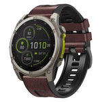 Cinturino per orologio xDfind in silicone effetto pelle con sgancio rapido, For Garmin 26mm, For Garmin 22mm