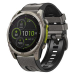 Cinturino per orologio xDfind in silicone effetto pelle con sgancio rapido, For Garmin 26mm, For Garmin 22mm