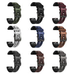 Cinturino per orologio xDfind in silicone effetto pelle con sgancio rapido, For Garmin 26mm, For Garmin 22mm