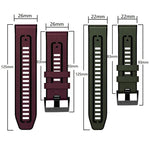 Cinturino per orologio xDfind in silicone effetto pelle con sgancio rapido, For Garmin 26mm, For Garmin 22mm