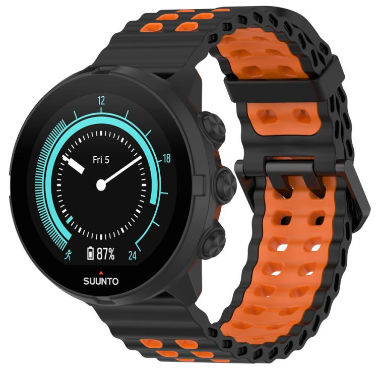 Cinturino per orologio in silicone con doppia fibbia xDfind Ocean, For Suunto 9 / 7 / Spartan Sport