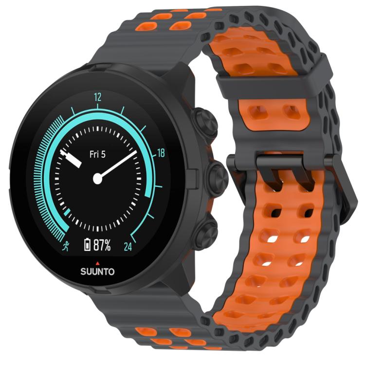 Cinturino per orologio in silicone con doppia fibbia xDfind Ocean, For Suunto 9 / 7 / Spartan Sport