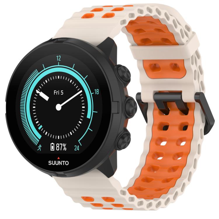 Cinturino per orologio in silicone con doppia fibbia xDfind Ocean, For Suunto 9 / 7 / Spartan Sport