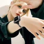 Bracciale a torsione xDfind con diamanti e cinturino in metallo per orologio, For Apple Watch 42 / 44 / 45 / 46 / 49mm, For Apple Watch 38 / 40 / 41 / S10 42mm