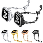 Bracciale a torsione xDfind con diamanti e cinturino in metallo per orologio, For Apple Watch 42 / 44 / 45 / 46 / 49mm, For Apple Watch 38 / 40 / 41 / S10 42mm