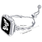 Bracciale a torsione xDfind con diamanti e cinturino in metallo per orologio, For Apple Watch 42 / 44 / 45 / 46 / 49mm, For Apple Watch 38 / 40 / 41 / S10 42mm