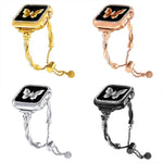 Bracciale a torsione xDfind con diamanti e cinturino in metallo per orologio, For Apple Watch 42 / 44 / 45 / 46 / 49mm, For Apple Watch 38 / 40 / 41 / S10 42mm