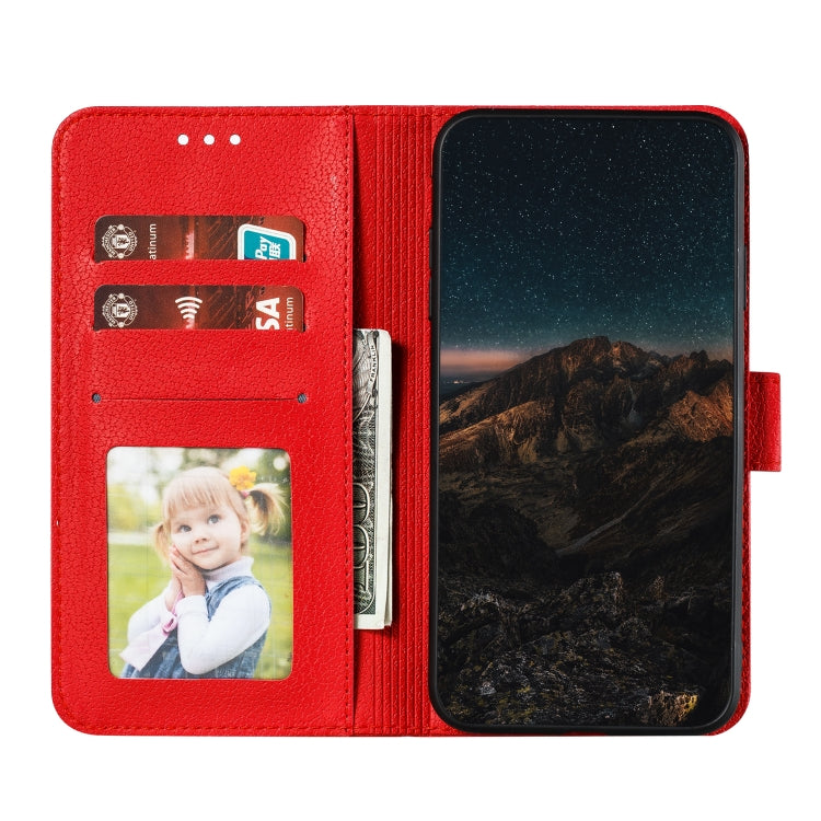 Custodia portafoglio in pelle con motivo piume per LG K51S