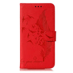 Custodia in pelle flip orizzontale con motivo a piume Litchi Texture con portafoglio, supporto e slot per carte, For Xiaomi Note 10 Lite
